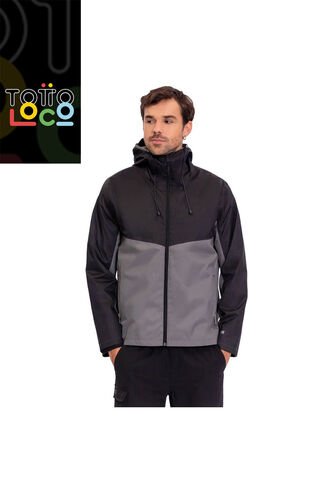 Chaqueta Impermeable Para Hombre Seal Negra Totto