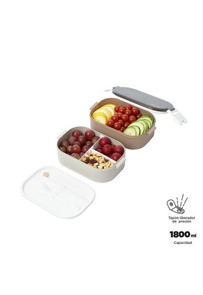 Portacomidas Magu Café/Gris