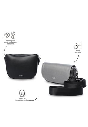 Bolso Para Mujer Style 3 En 1 Crossbody Negro/Gris