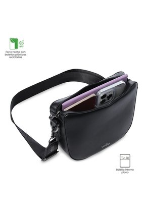Bolso Para Mujer Style 3 En 1 Crossbody Negro/Gris