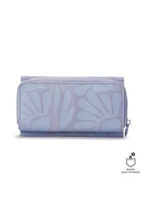 Billetera Mujer Texture Grande Con RFID Blocker Morada