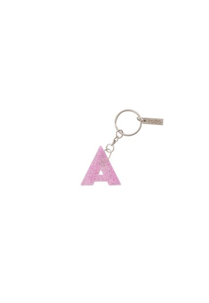 Llavero De Goma Abc Color Morado