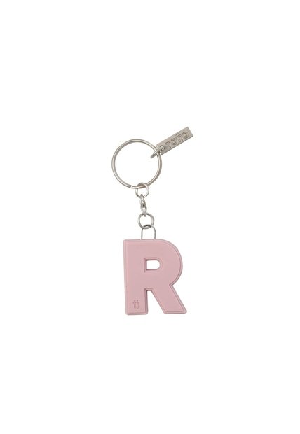 Llavero De Goma Abc Color Rosado