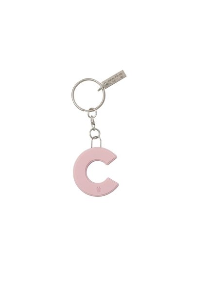 Llavero De Goma Abc Color Rosado