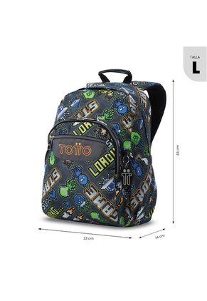 Morral Juvenil Porta PC 14" Acuareles Gris