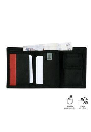 Billetera Quincly Con RFID Negra Mediana