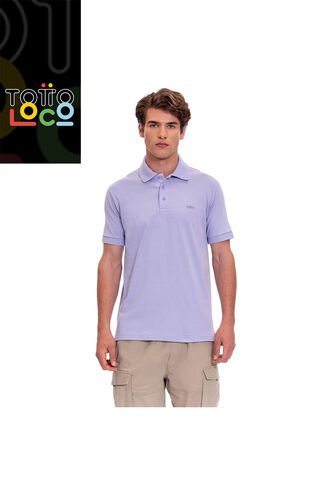Camiseta Tipo Polo En Jersey Para Hombre Totto Morada Mkp Totto
