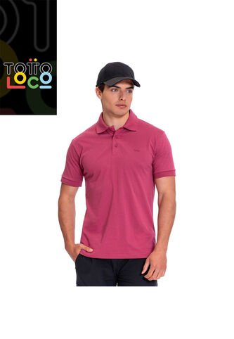 Camiseta Tipo Polo En Jersey Para Hombre Totto Rosada Mkp Totto