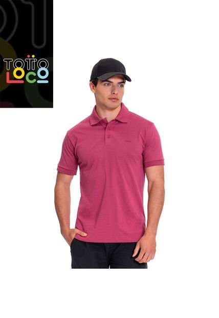 Camiseta Tipo Polo En Jersey Para Hombre Totto Rosada Mkp