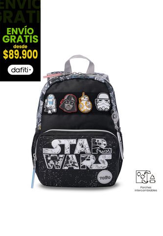Morral Para Niño Star Wars Jedi Pequeño Negro Totto