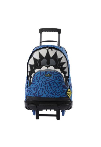 Morral Con 3 Ruedas Niño Sharky Grande Azul