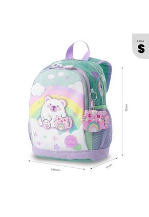 Morral + Libro Para Colorear Little Magic Arcoíris Niña Pequeño