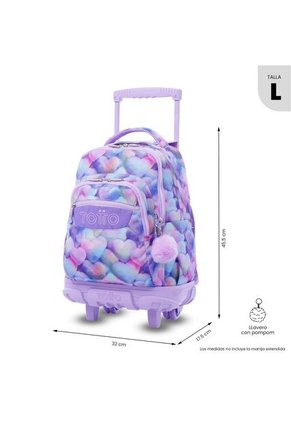 Maleta Con Ruedas Niña Porta PC 15.4" Renglón Con Corazones