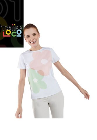 Camiseta Para Mujer Prime Blanca Totto