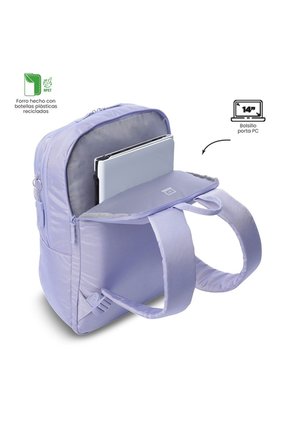 Morral Universitario Porta PC 14" Cloud Morado Mujer