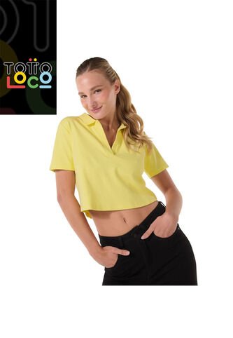Camisa Polo Saba Para Mujer Amarilla Totto