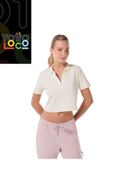 Camisa Polo Saba Para Mujer Blanca
