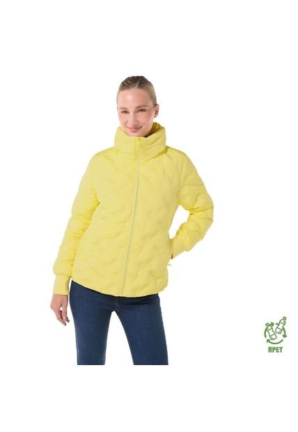 Chaqueta Acolchada Para Mujer Bab Amarilla