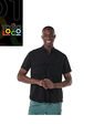 Camisa Manga Corta Derby Para Hombre Negra de Totto