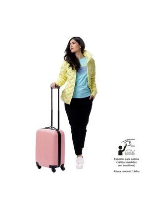 Set Maletas De Viaje X2 Rocka By Totto 10Kg + Mediana Rosadas