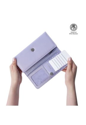 Billetera Para Mujer Adelaide 2 Con RFID Blocker Morada