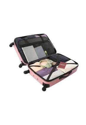 Set Maletas De Viaje X2 Rocka By Totto 10Kg + Mediana Rosadas