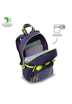 Morral Para Niño Dino Rock Pequeño Azul