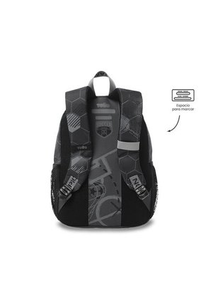 Morral Para Niño Champion Mediano Gris Con Diseño De Fútbol
