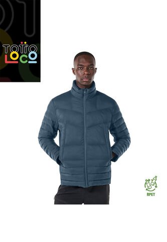 Chaqueta Acolchada Para Hombre Palmero Con Strap Azul Totto