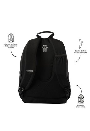 Morral Juvenil Porta PC 14" Acuarela Negro