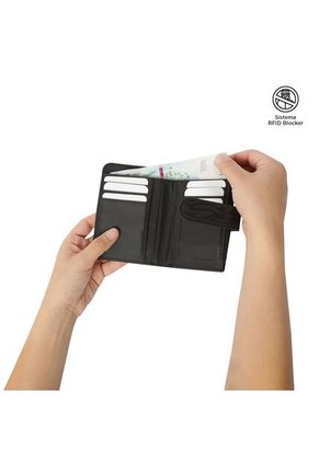 Billetera Texture Twi Con RFID Blocker Negra
