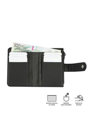 Billetera Texture Twi Con RFID Blocker Negra