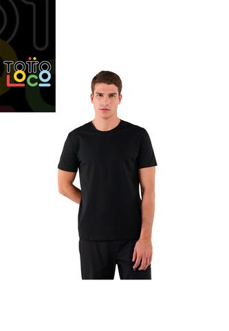 Camiseta Para Hombre Manne Negra Totto