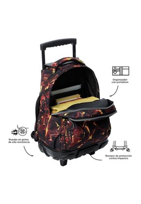 Morral Ruedas Niño Porta PC 15.4" Bomper Renglon Rojo