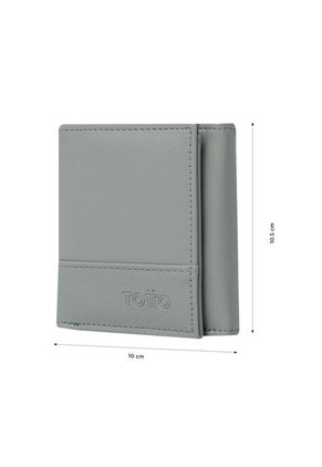 Billetera Para Hombre Saffiano Aqi Negra Con RFID Blocker