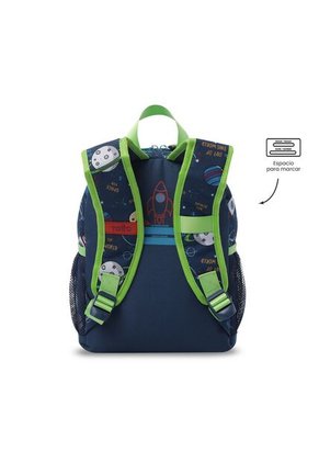 Morral + Libro Para Colorear Panda Space Para Niño Pequeño Azul