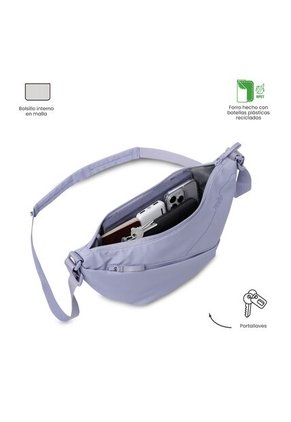 Bolso Para Mujer Suzuka Tipo Crossbody Pequeño Morado