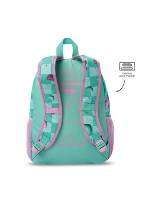 Morral Para Niña Bunny Pump Mediano Verde Con Conejos