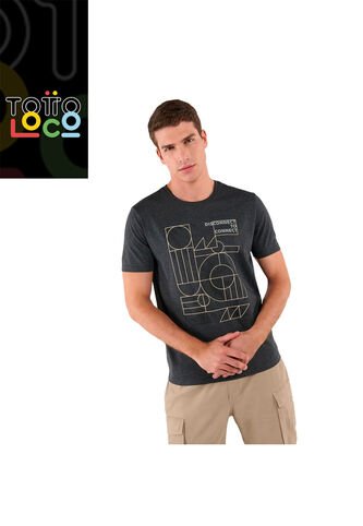 Camiseta Para Hombre Mozartpro Gris Totto