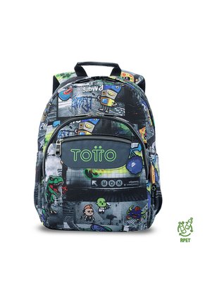 Morral Juvenil Porta PC 13" Gommas Negro