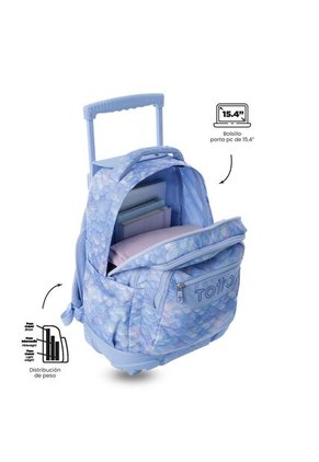 Maleta Para Niña Con Ruedas Porta PC 15.4" Renglón Azul