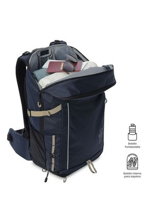 Morral Outdoor Summit 35 Azul Con Sistema De Pedernal