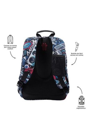 Morral Hombre Gommas Escolar Negro