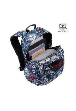Morral Hombre Gommas Escolar Negro
