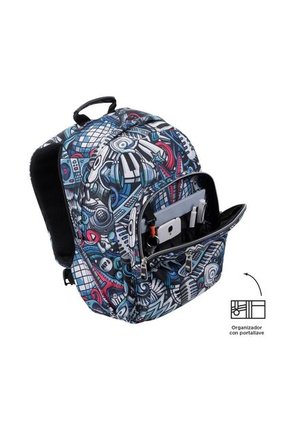 Morral Hombre Gommas Escolar Negro