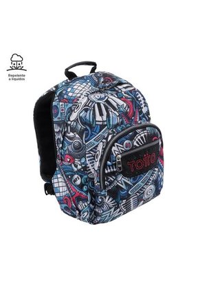 Morral Hombre Gommas Escolar Negro