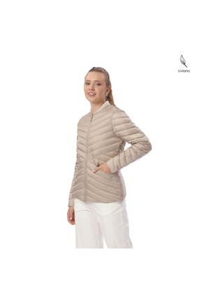 Chaqueta Acolchada Para Mujer Owens 2.0 Beige/Metálico
