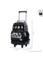 Maleta Para Niño Con Ruedas Star Wars Jedi Mediano Negro de Totto