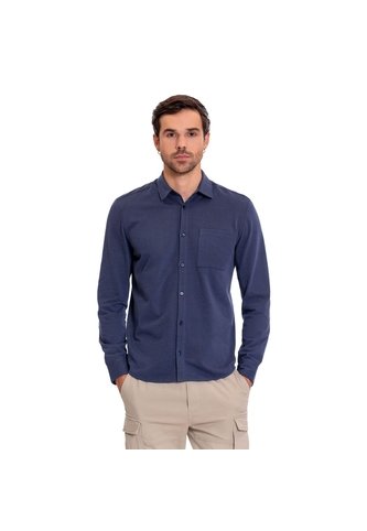 Camisa Para Hombre Eltit Manga Larga Azul Totto