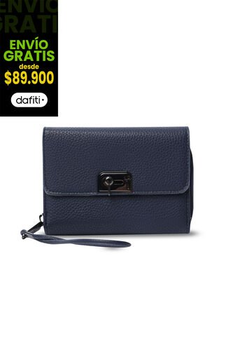 Billetera Para Mujer Smooth Cri Con RFID Blocker Azul Totto
